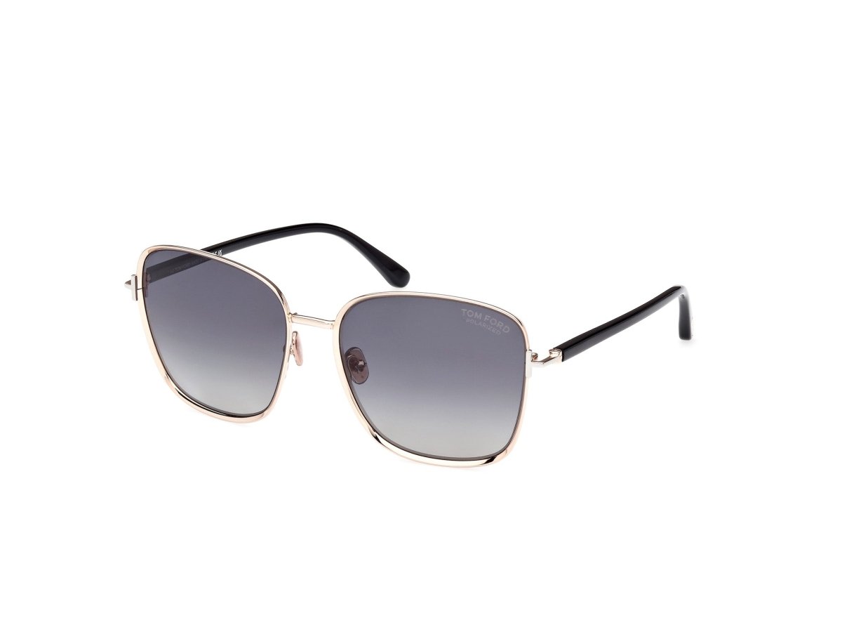 Shiny Rose Gold Female Sunglasses Tom Ford 889214442376