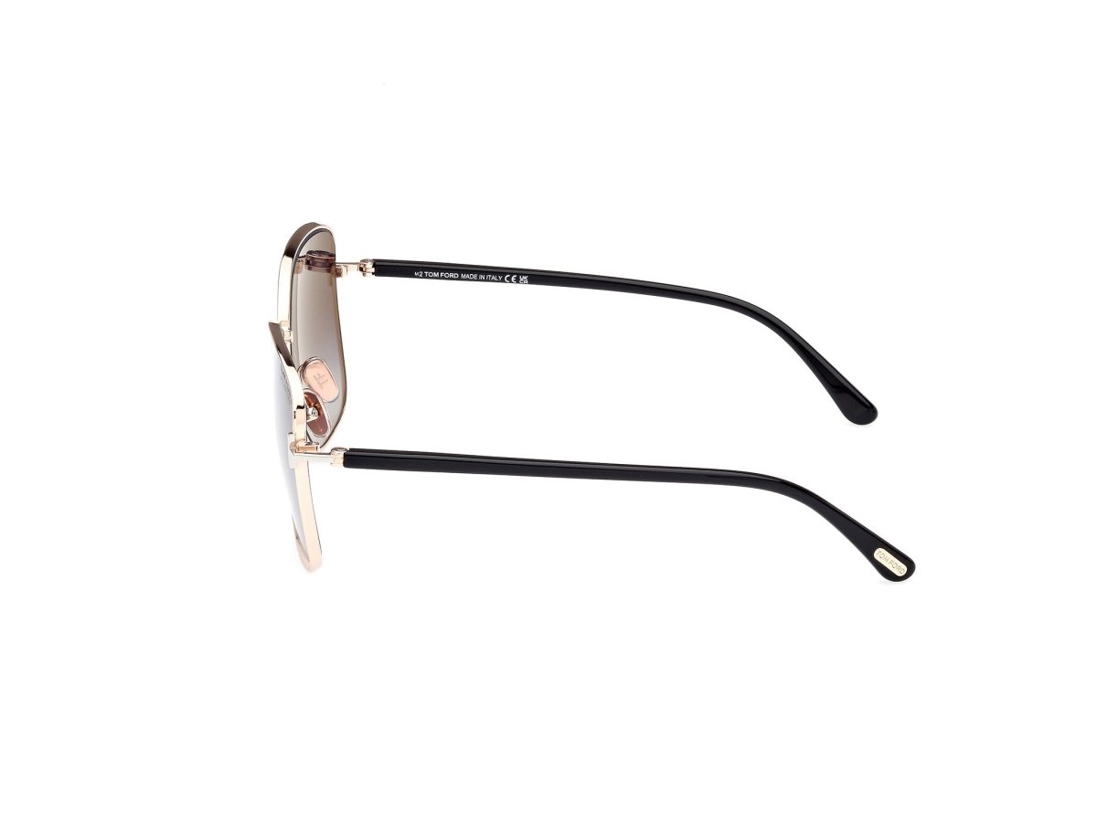 Shiny Rose Gold Female Sunglasses Tom Ford 889214442376