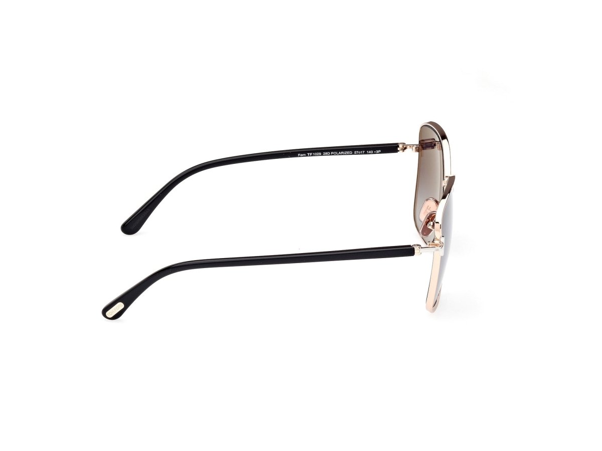 Shiny Rose Gold Female Sunglasses Tom Ford 889214442376