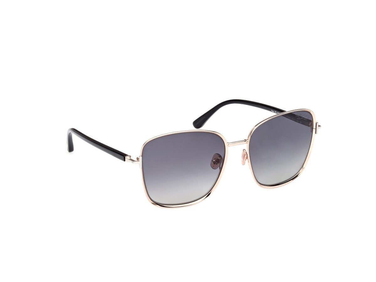 Shiny Rose Gold Female Sunglasses Tom Ford 889214442376