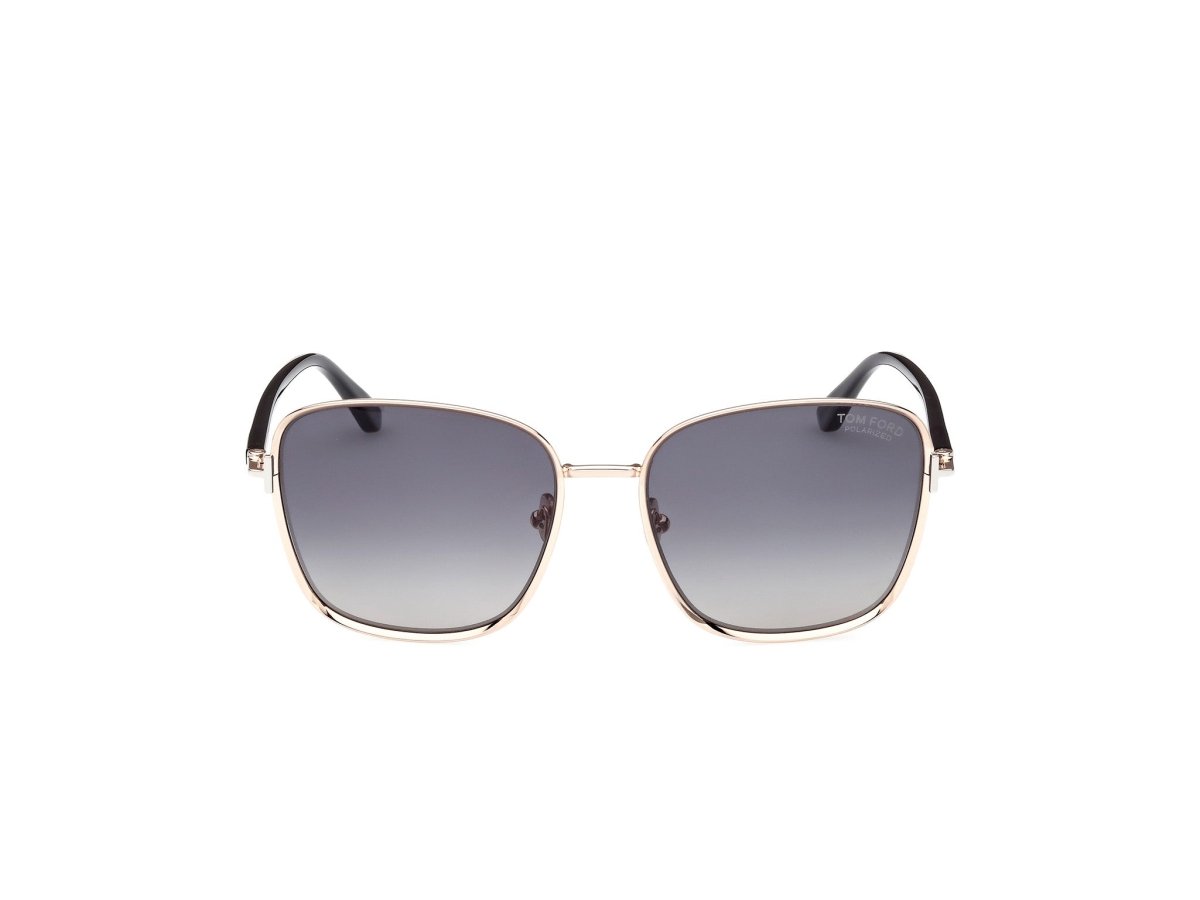 Shiny Rose Gold Female Sunglasses Tom Ford 889214442376