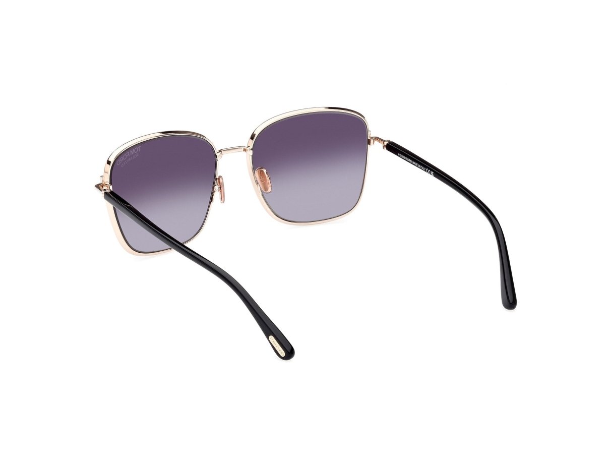 Shiny Rose Gold Female Sunglasses Tom Ford 889214442376