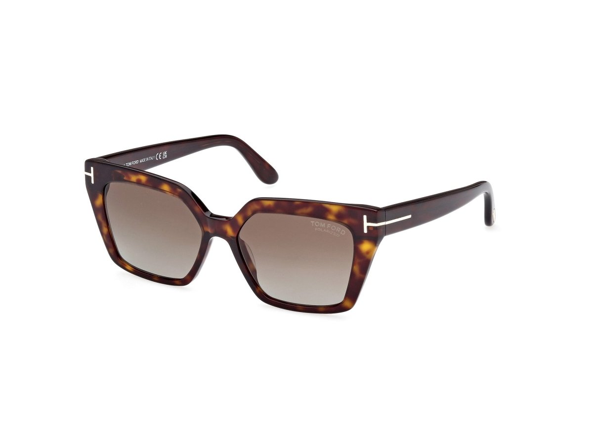 Dark Havana Female Sunglasses Tom Ford 889214442383