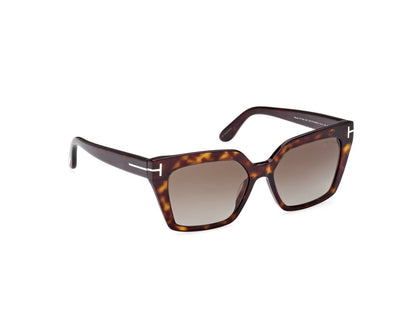 Dark Havana Female Sunglasses Tom Ford 889214442383