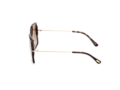 Dark Havana Female Sunglasses Tom Ford 889214442406