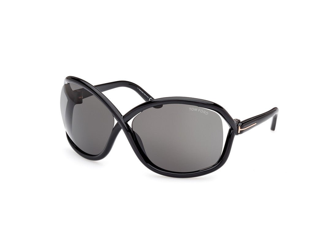 Shiny Black Female Sunglasses Tom Ford 889214457622