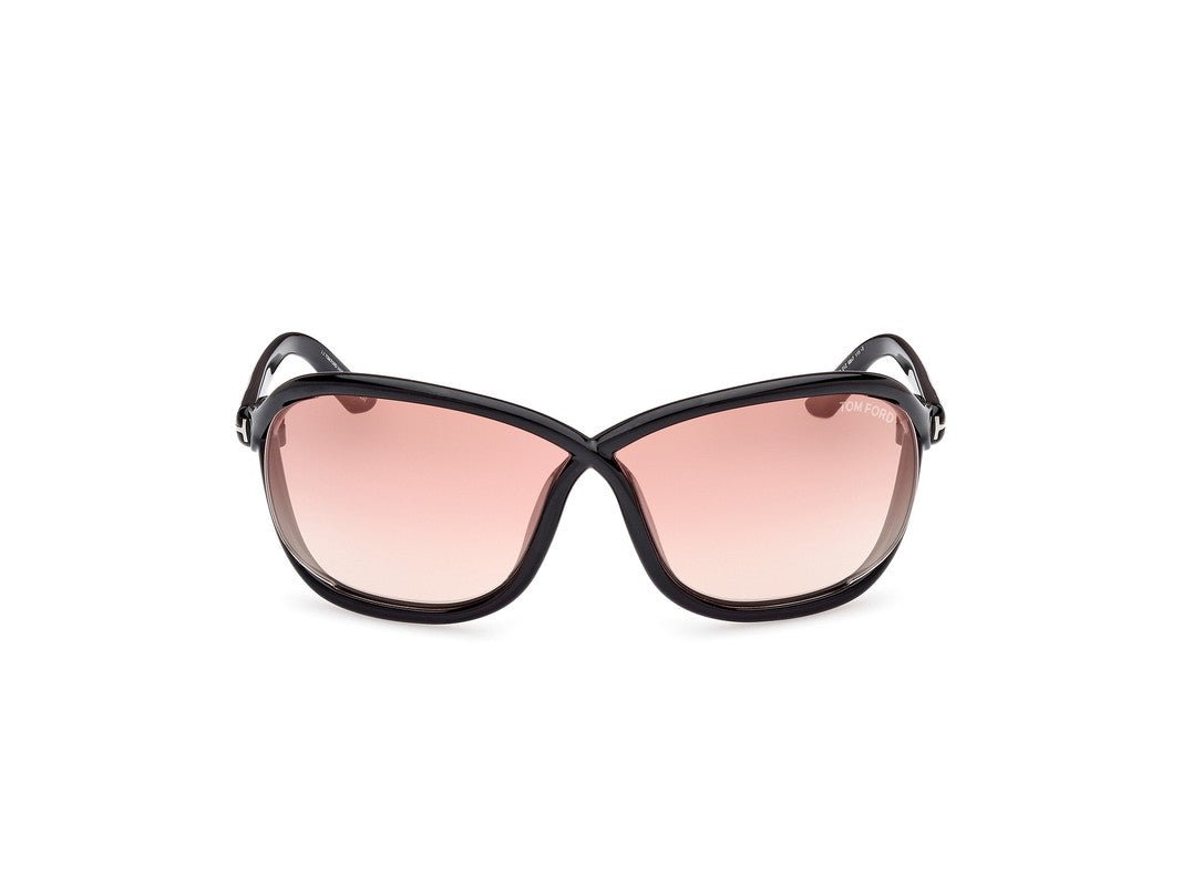 Shiny Black Female Sunglasses Tom Ford 889214457677