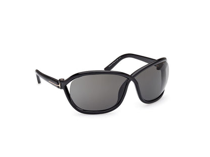 Shiny Black Female Sunglasses Tom Ford 889214457660