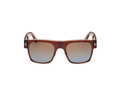 Shiny Dark Brown Unisex Sunglasses Tom Ford 889214468871