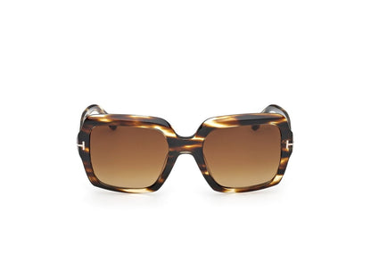 Coloured Havana Female Sunglasses Tom Ford 889214605016