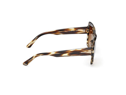 Coloured Havana Female Sunglasses Tom Ford 889214605016