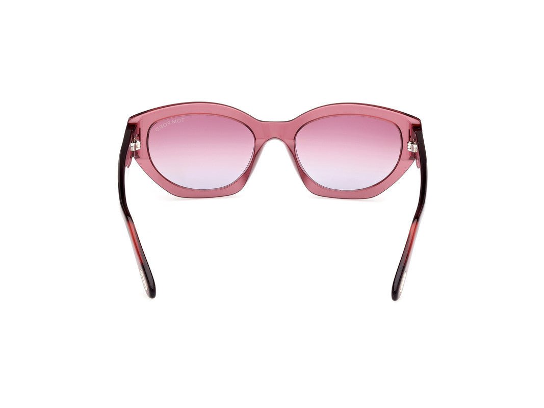 Shiny Dark Red Female Sunglasses Tom Ford 889214469410