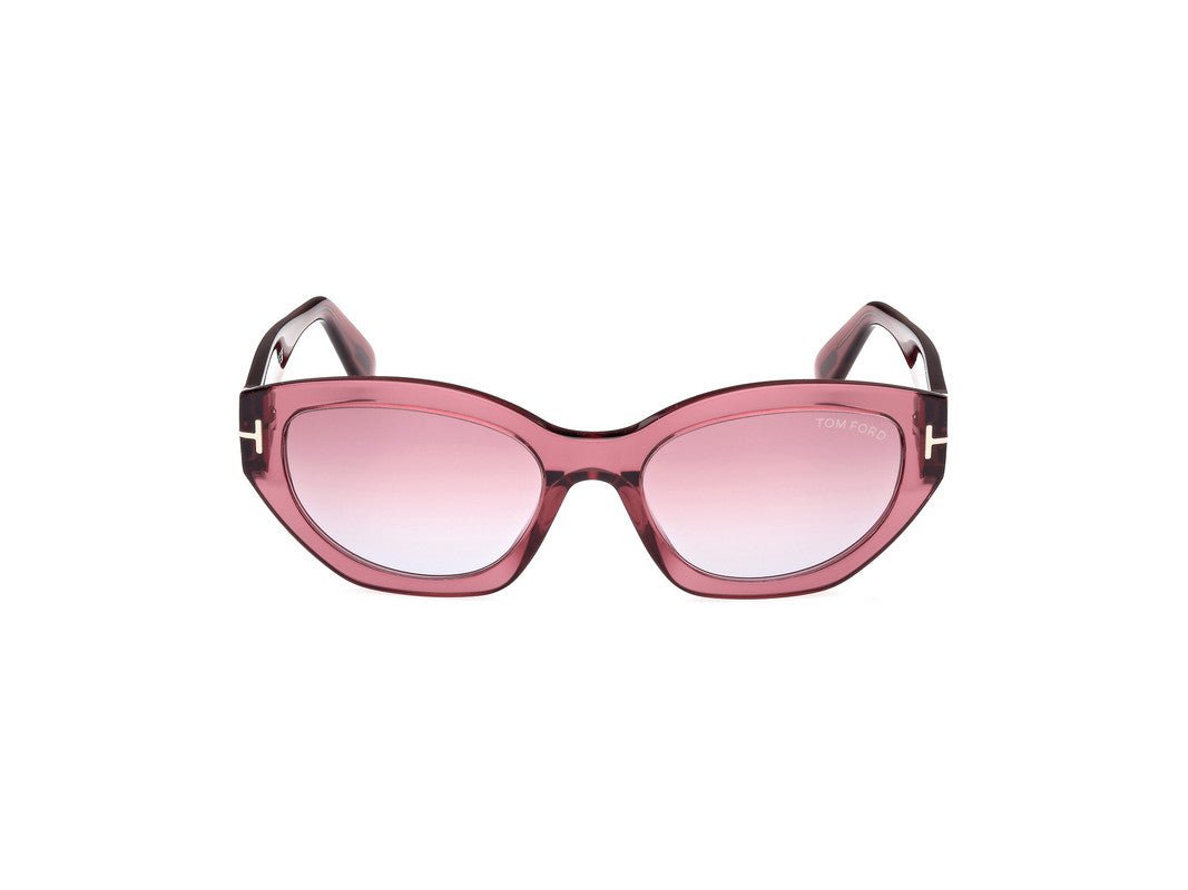 Shiny Dark Red Female Sunglasses Tom Ford 889214469410