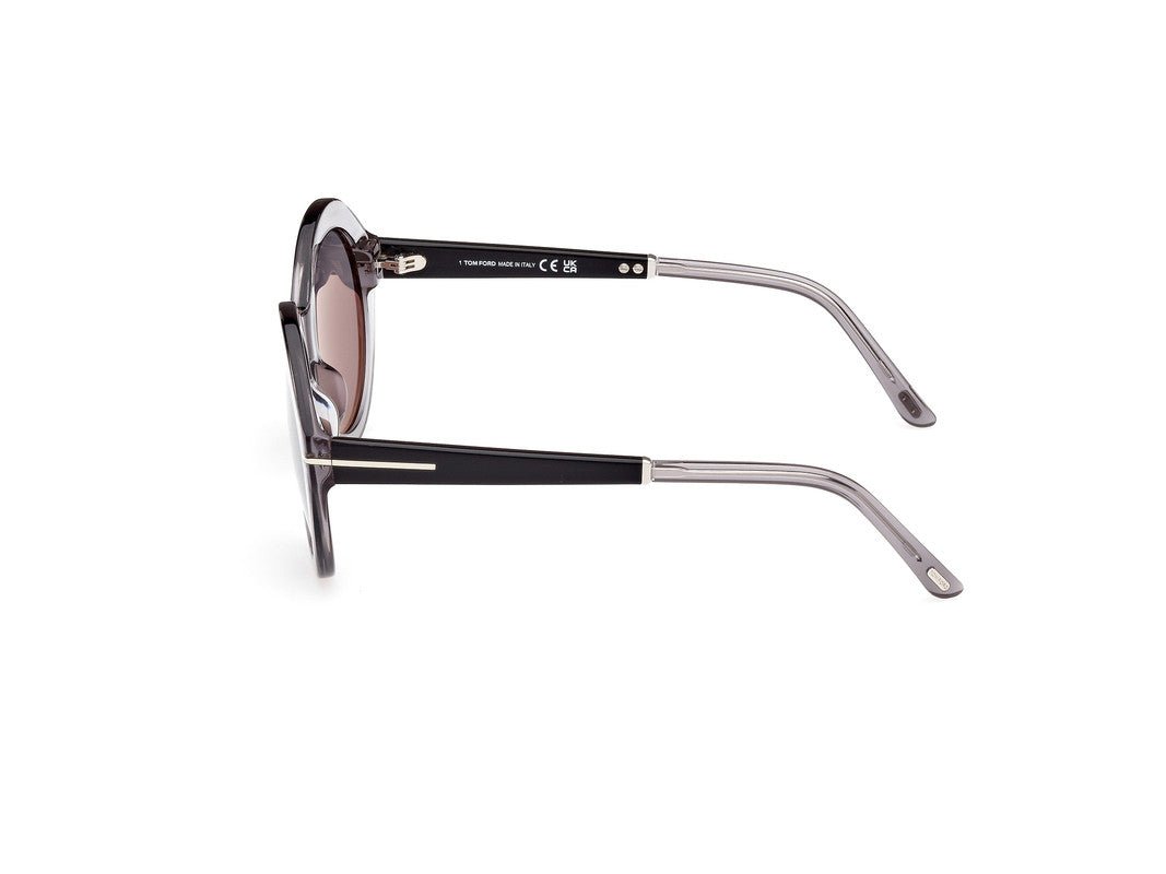 Shiny Grey Female Sunglasses Tom Ford 889214469489