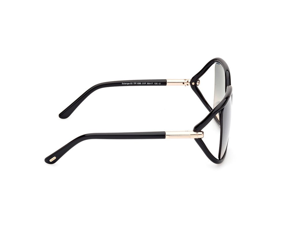 Shiny Black Female Sunglasses Tom Ford 889214469533