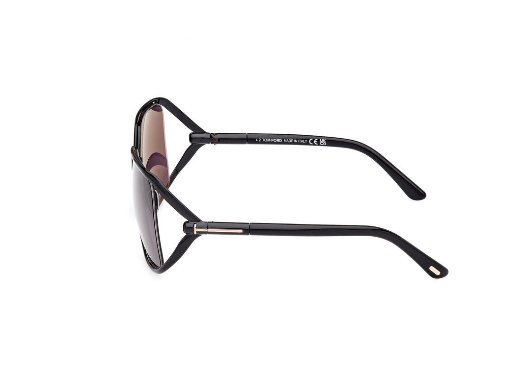 Shiny Black Female Sunglasses Tom Ford 889214469625