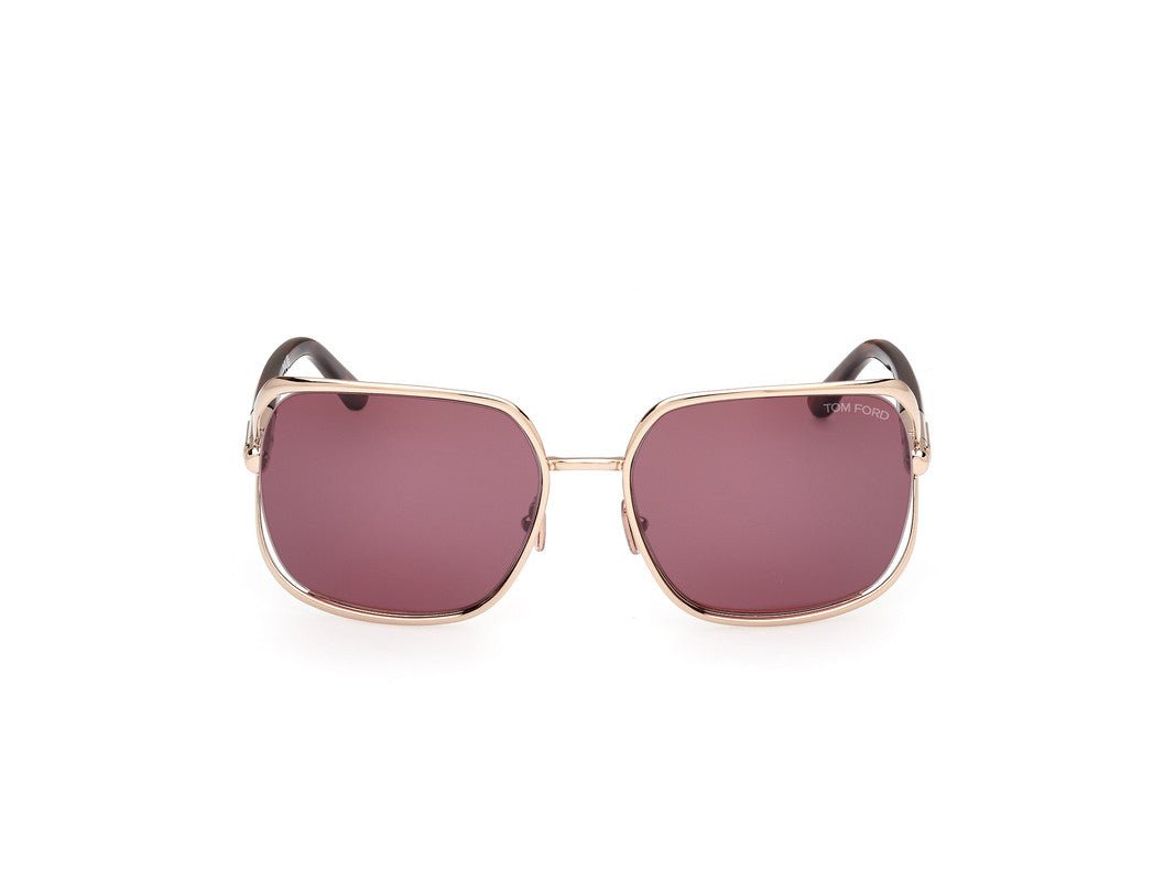 Shiny Pale Gold Female Sunglasses Tom Ford 889214469649