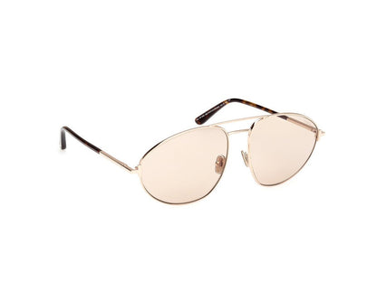 Shiny Rose Gold Male Sunglasses Tom Ford 889214477460