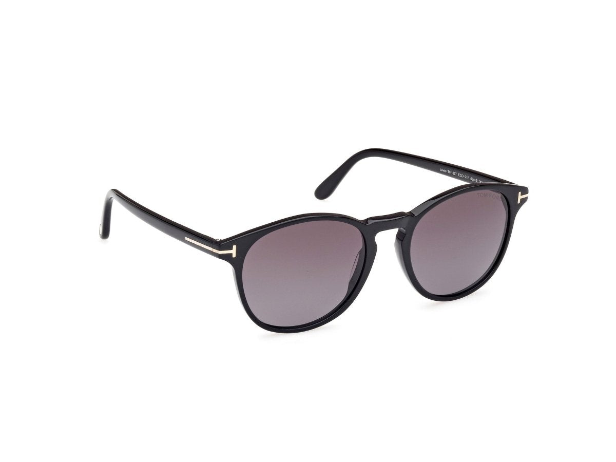 Shiny Black Gradient Smoke Male Sunglasses Tom Ford 889214477903