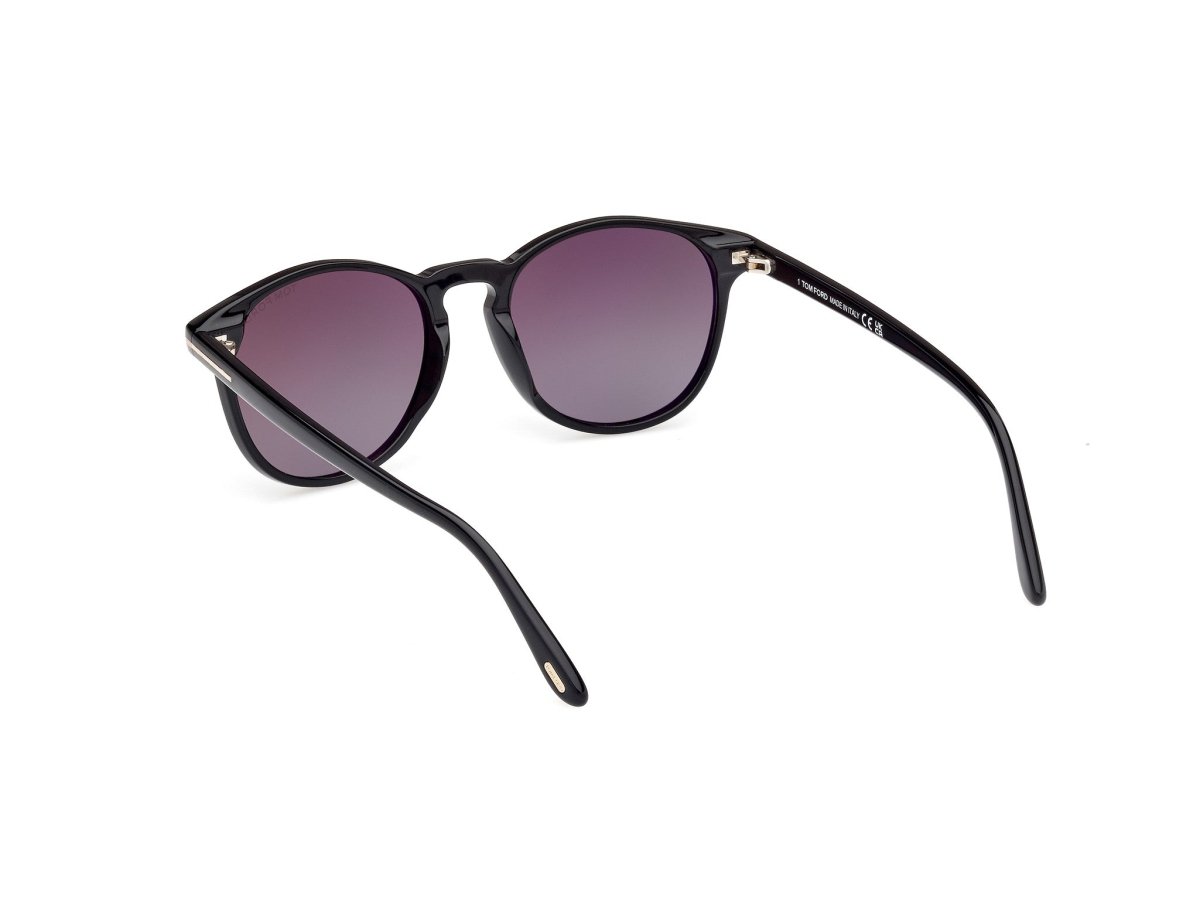 Shiny Black Gradient Smoke Male Sunglasses Tom Ford 889214477903