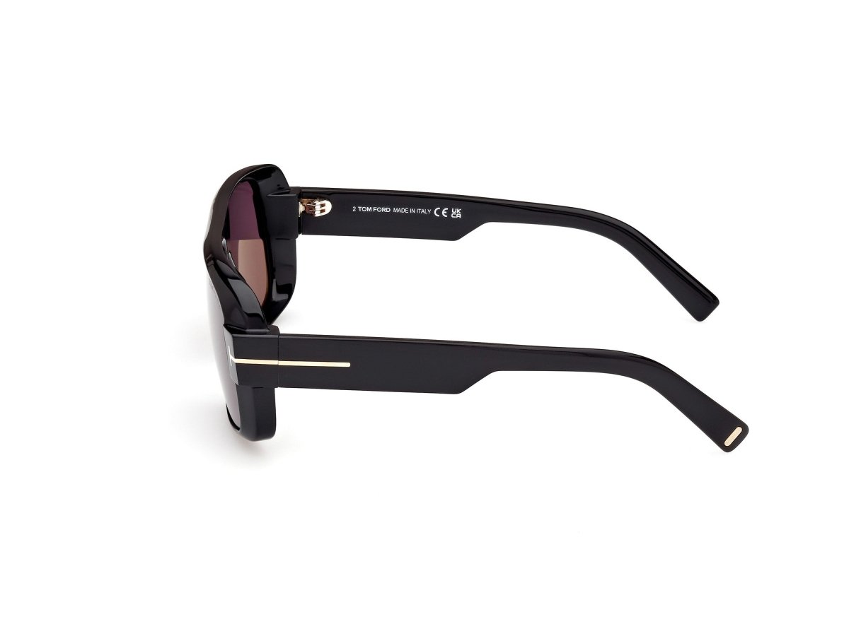 Shiny Black Male Sunglasses Tom Ford 889214479600