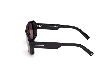 Shiny Black Male Sunglasses Tom Ford 889214479600