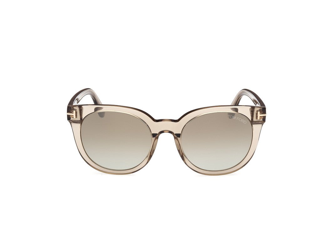 Shiny Light Brown Female Sunglasses Tom Ford 889214477620