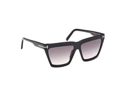 Shiny Black Female Sunglasses Tom Ford 889214477675