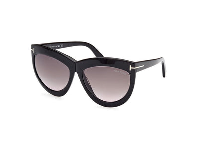 Shiny Black Female Sunglasses Tom Ford 889214479846
