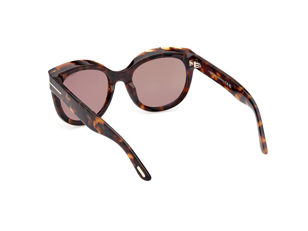 Dark Havana Female Sunglasses Tom Ford 889214479921