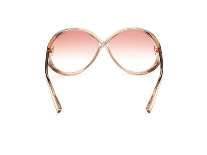Shiny Light Brown Female Sunglasses Tom Ford 889214477781
