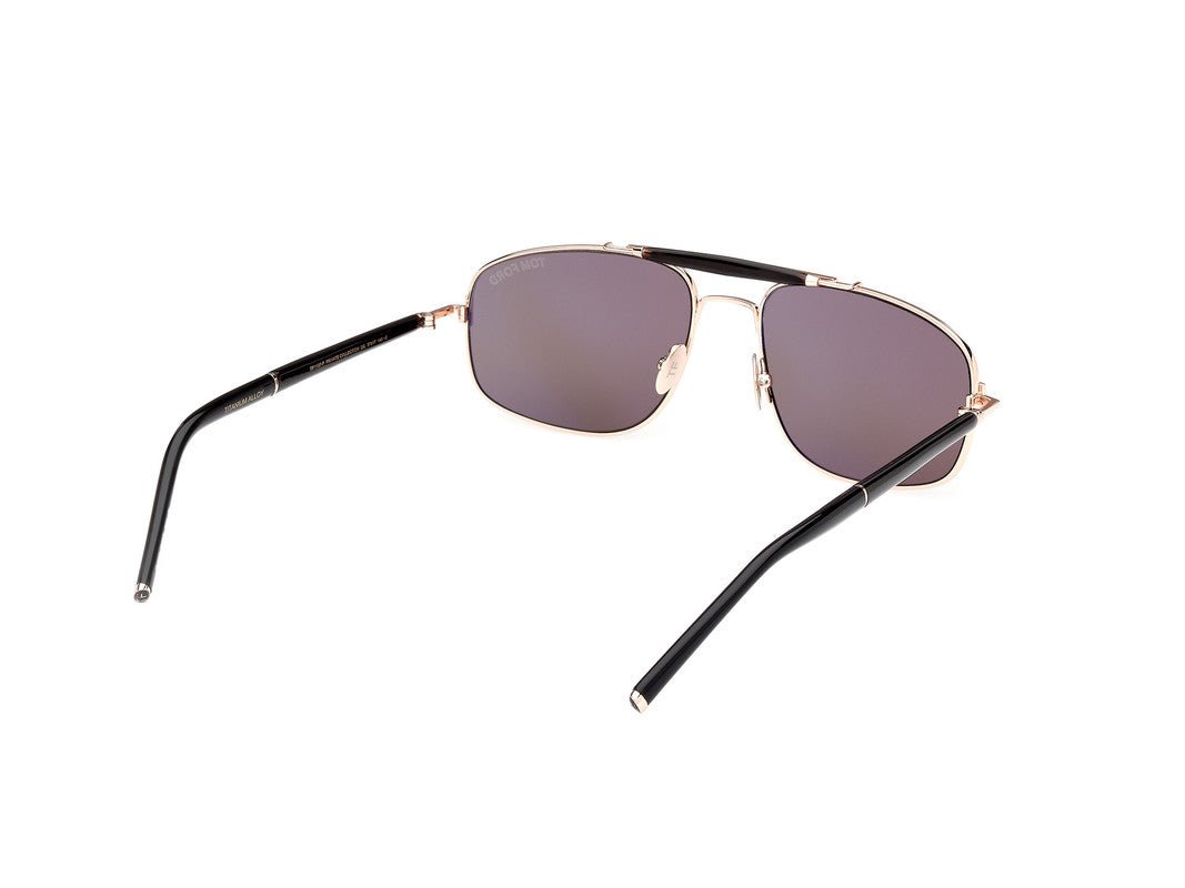 Shiny Rose Gold Male Sunglasses Tom Ford Private Collection 889214496867