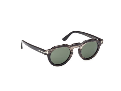 Black/Horn Male Sunglasses Tom Ford Private Collection 889214488343