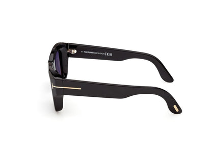 Shiny Black Male Sunglasses Tom Ford 889214637543