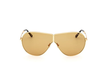 Shiny Deep Gold Unisex Sunglasses Tom Ford 889214525048