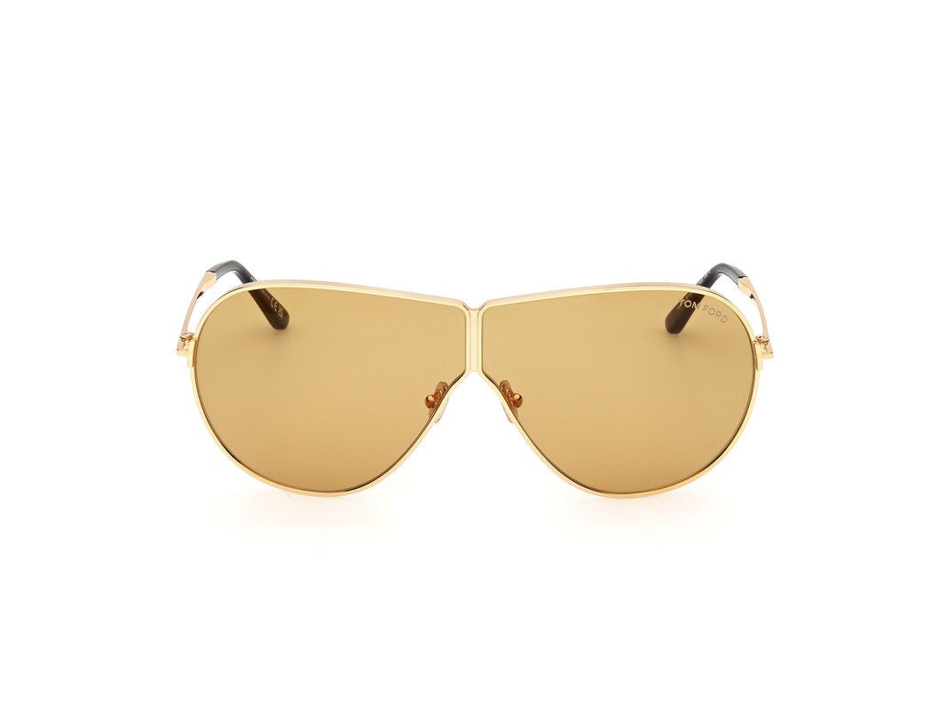 Shiny Deep Gold Unisex Sunglasses Tom Ford 889214525048