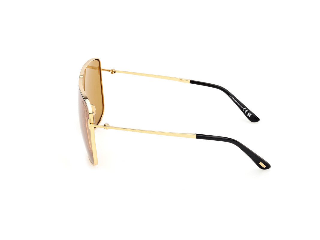 Shiny Deep Gold Unisex Sunglasses Tom Ford 889214525079