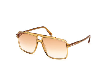 Shiny Dark Yellow Male Sunglasses Tom Ford 889214548931