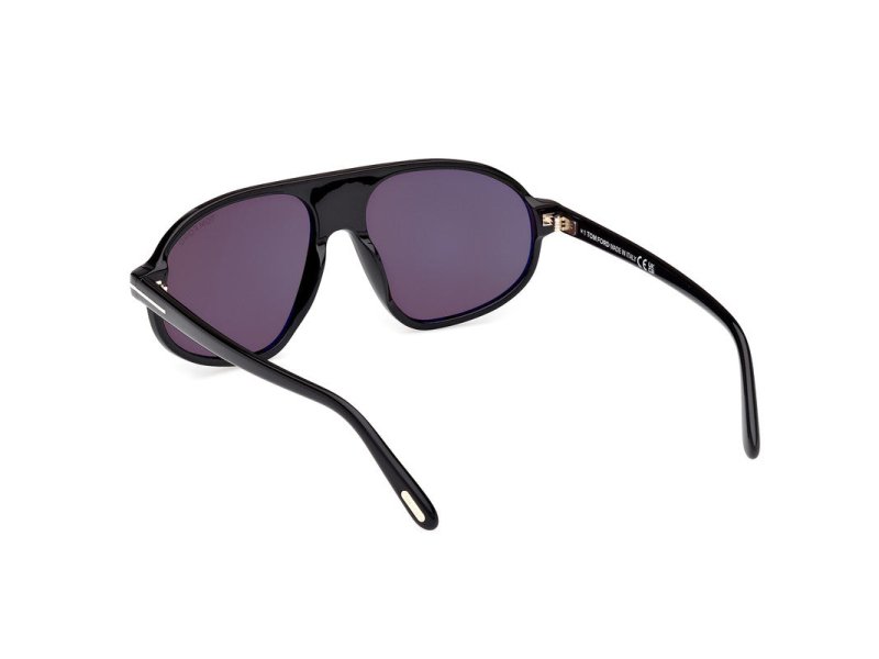 Shiny Black Male Sunglasses Tom Ford 889214548962