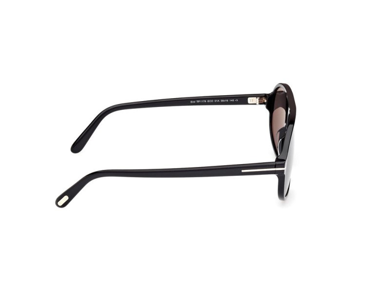 Shiny Black Male Sunglasses Tom Ford 889214548962