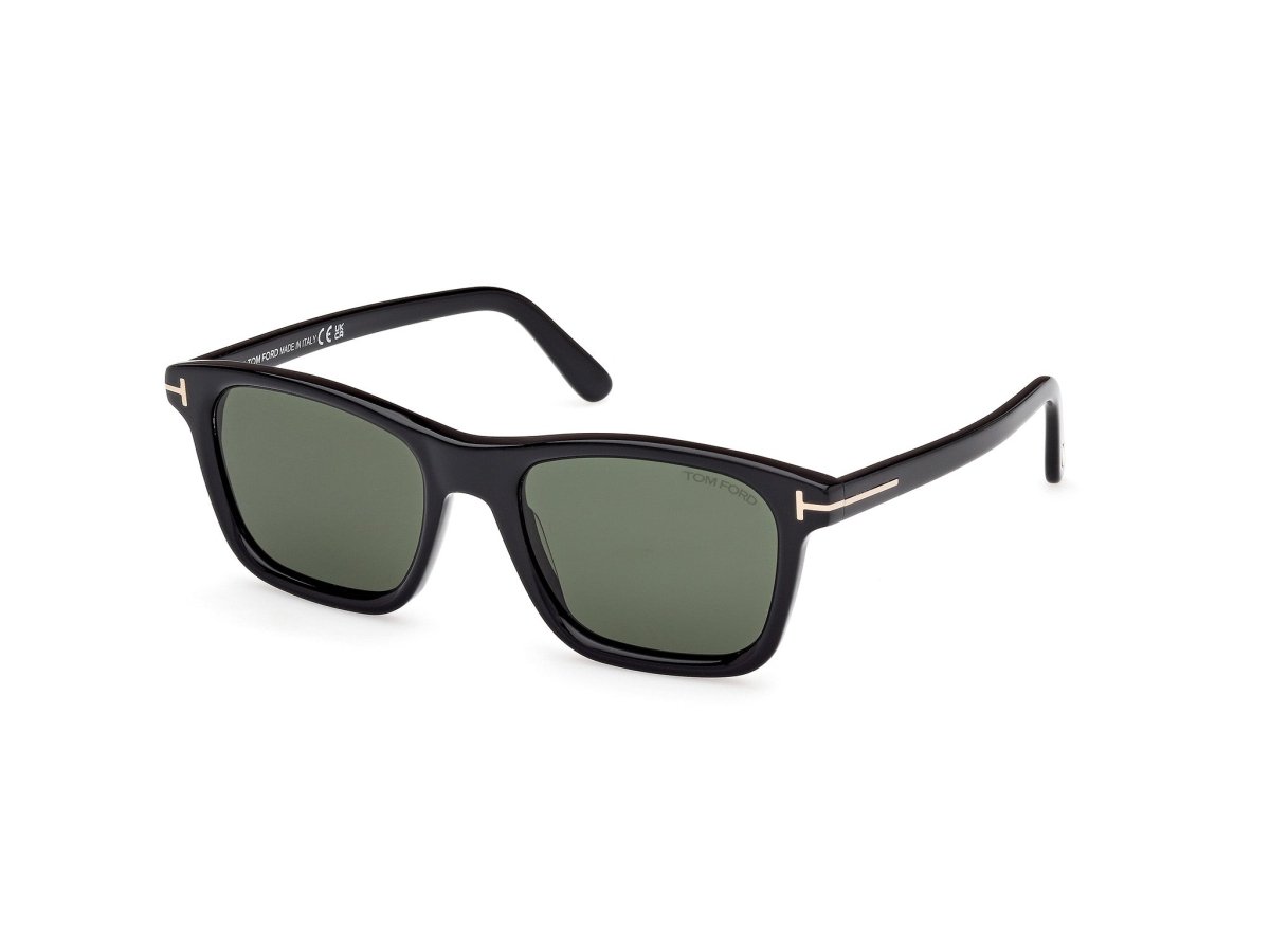 Shiny Black Green Male Sunglasses Tom Ford 889214549006