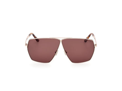 Shiny Rose Gold Female Sunglasses Tom Ford 889214549150