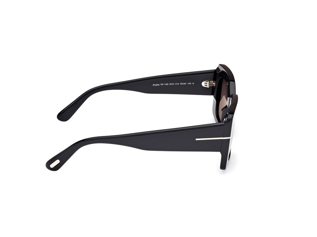 Shiny Black Female Sunglasses Tom Ford 889214549242