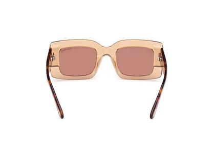 Shiny Light Brown Female Sunglasses Tom Ford 889214549259