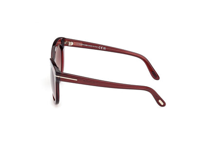Shiny Bordeaux Female Sunglasses Tom Ford 889214549303