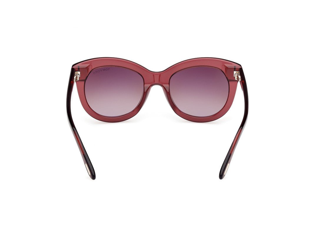 Shiny Bordeaux Female Sunglasses Tom Ford 889214549303