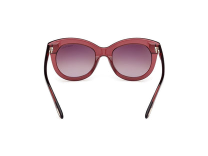 Shiny Bordeaux Female Sunglasses Tom Ford 889214549303