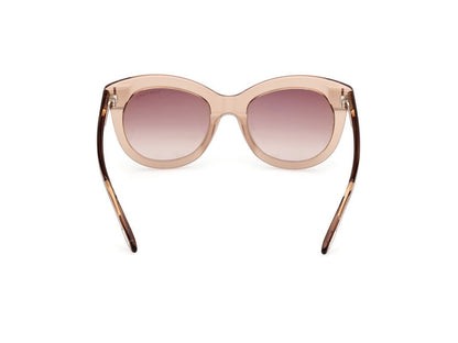Shiny Light Brown Female Sunglasses Tom Ford 889214549280