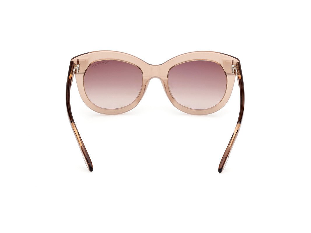 Shiny Light Brown Female Sunglasses Tom Ford 889214549280