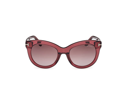 Shiny Bordeaux Female Sunglasses Tom Ford 889214549303